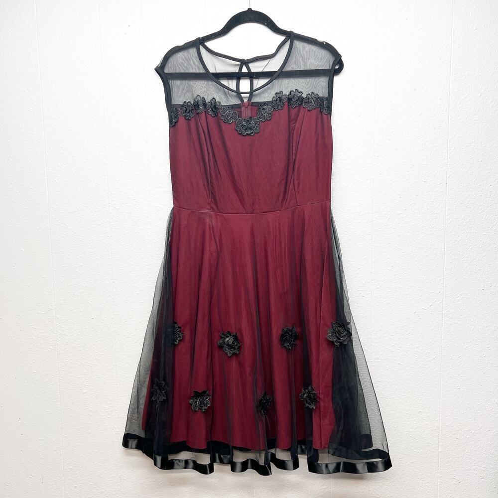Missy May Vintage Mesh Embroidered Dress Womens XL Fairy Grunge Y2K Whimsigoth